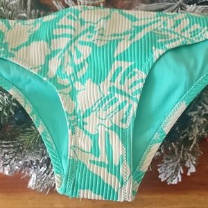 Rip Curl Sun To Sea Cheeky Hipster Aqua and White Women's Swim Bottom